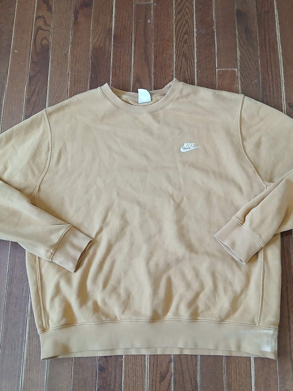 Nike Yellow Crewneck Sweatshirt Sz XL Fall Boho Casual Back To School Comfy